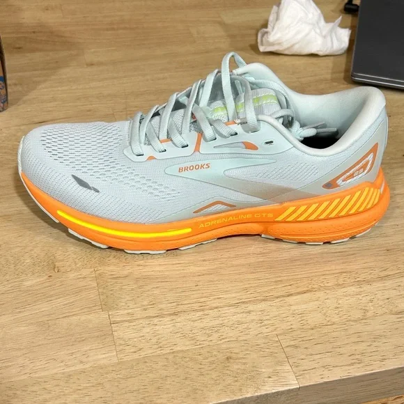 Brooks Women's Athletic Shoes - Light Gray and Orange - Picture 1 of 8